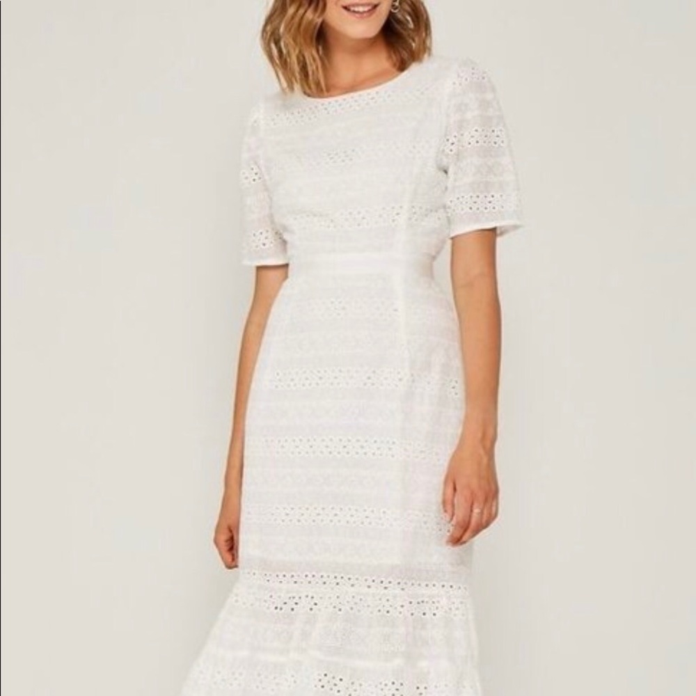 Eliana's Eyelet Midi Dress